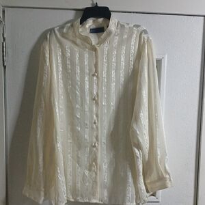 Karen Scott Cream Blouse